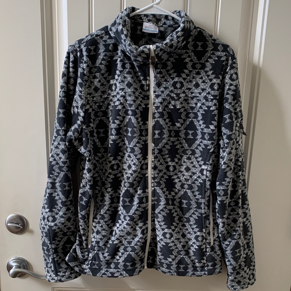 Columbia Geometric Black and Gray Ski Jacket